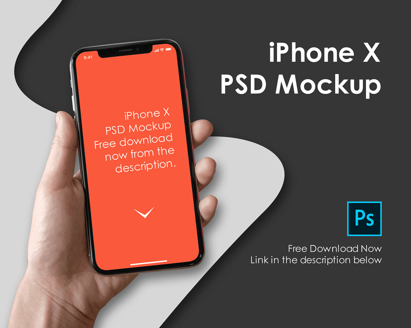iPhoneX PSD Mockup — view 1 of 1